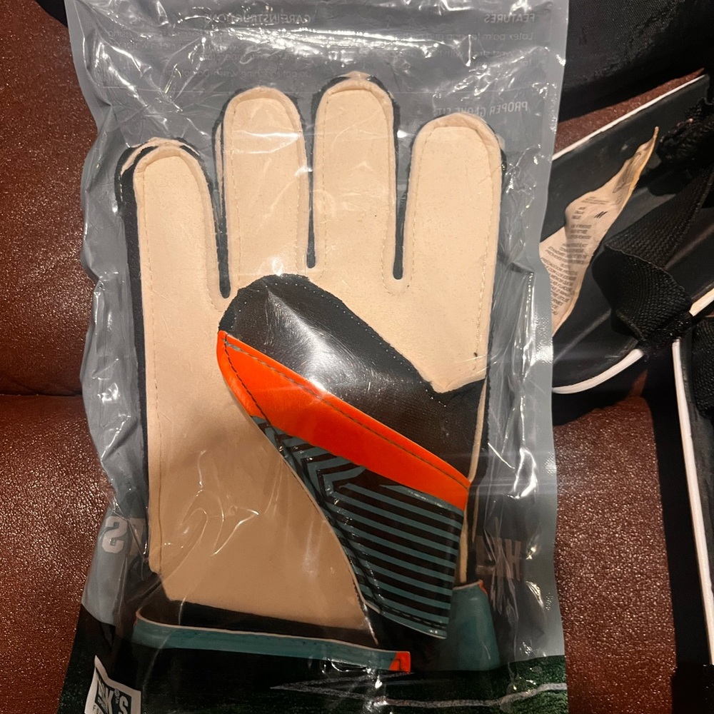 Black and Cream Goalkeeper Gloves